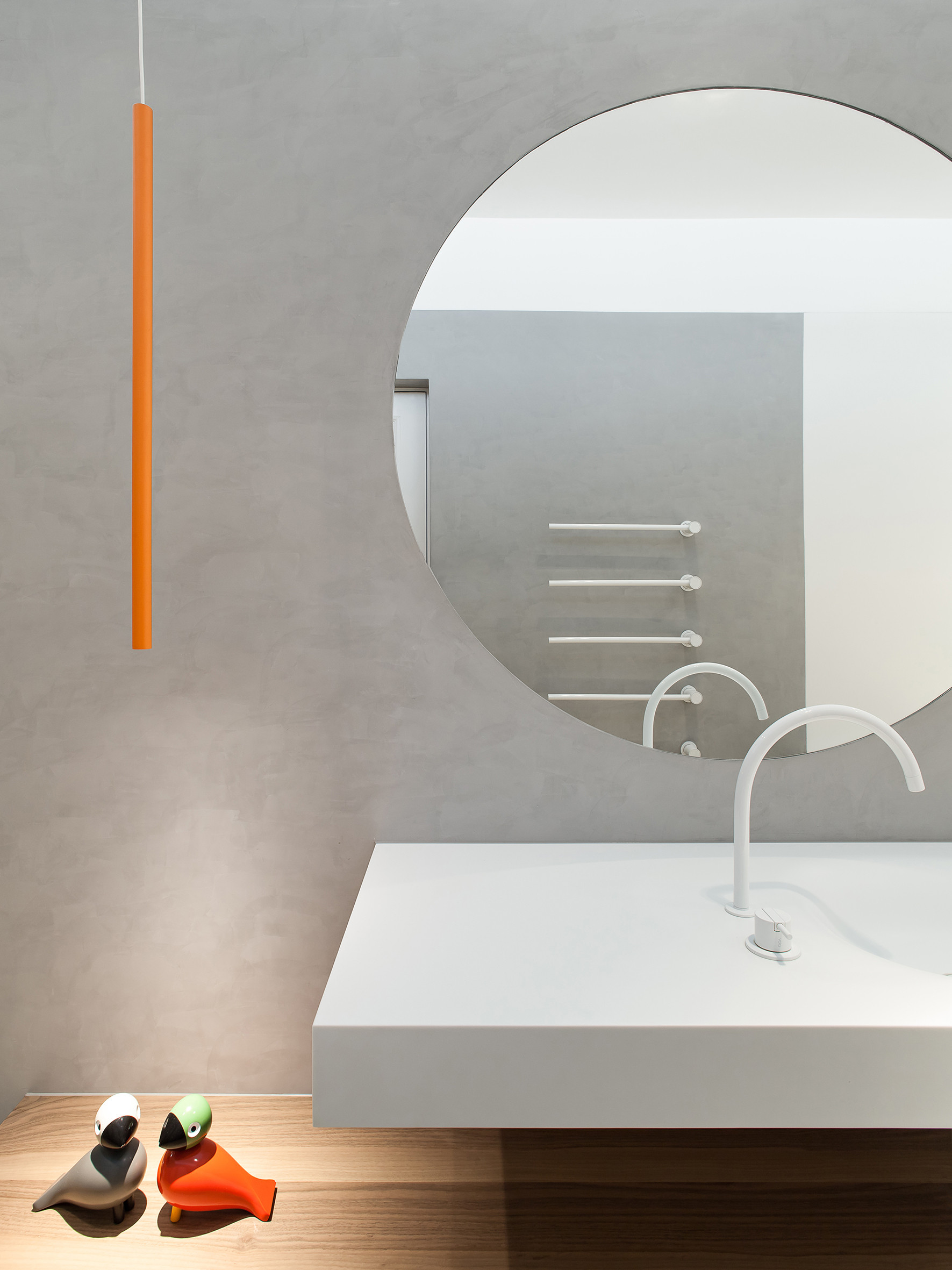 200516 MWAI bathroom polished plaster boffi minial corian sink