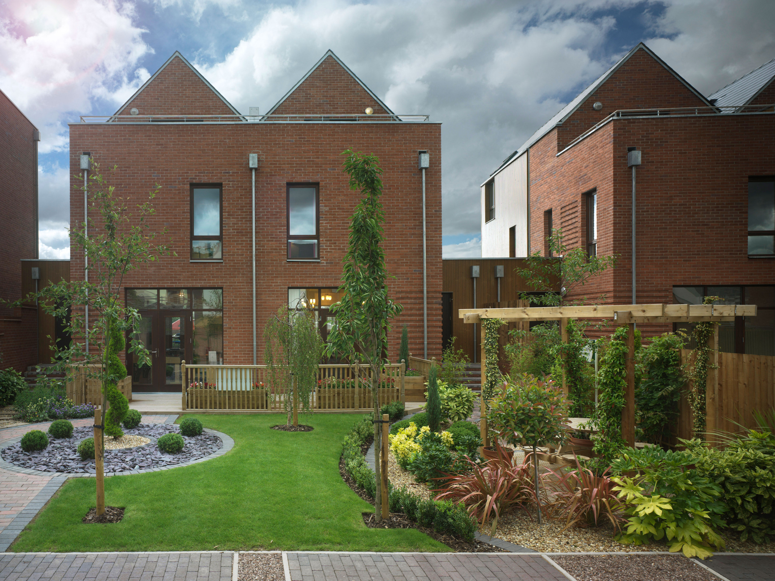 mwai TELFORD front entrance rear garden villa abstract windows