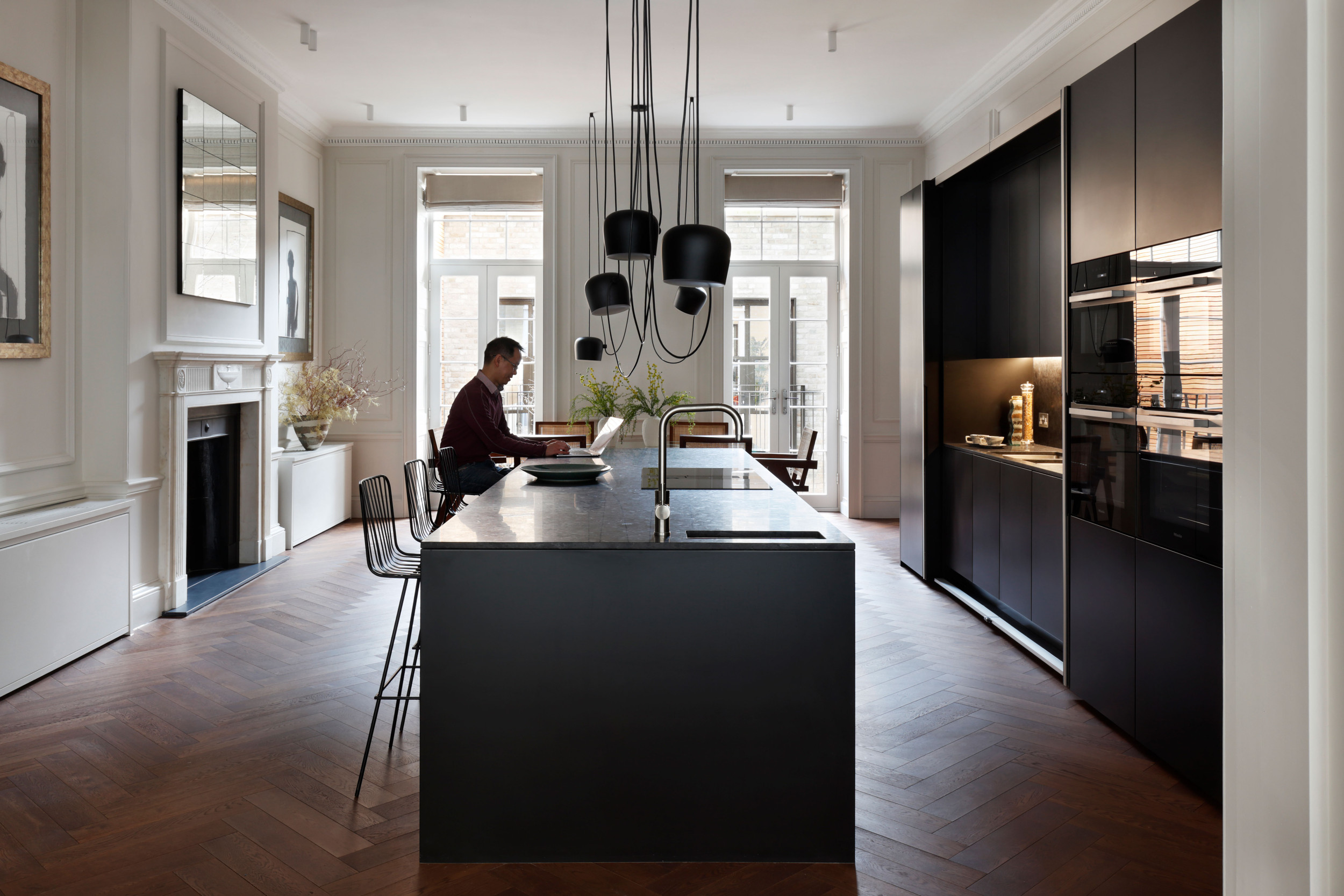 mwai devonshire place kitchen island black period details
