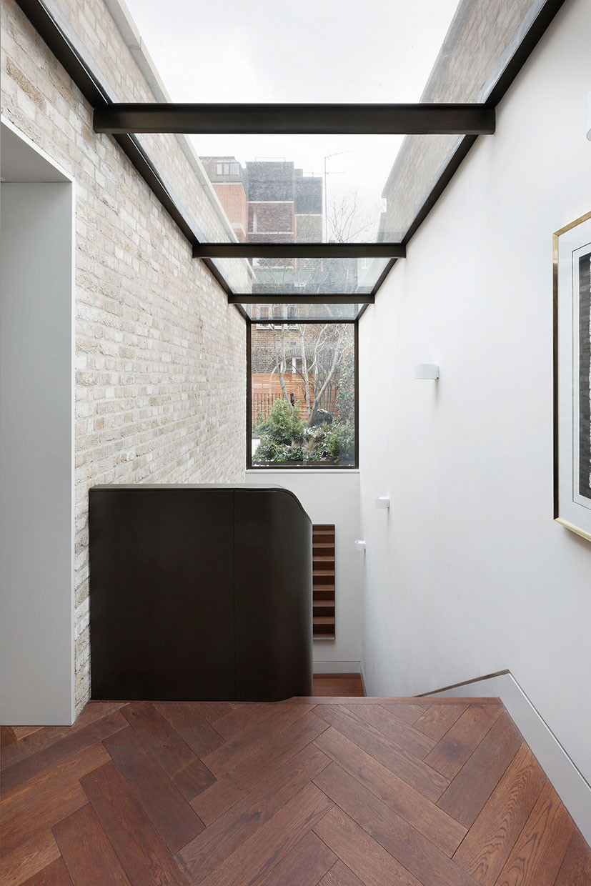 mwai devonshire place rear extension exposed brick glass roof