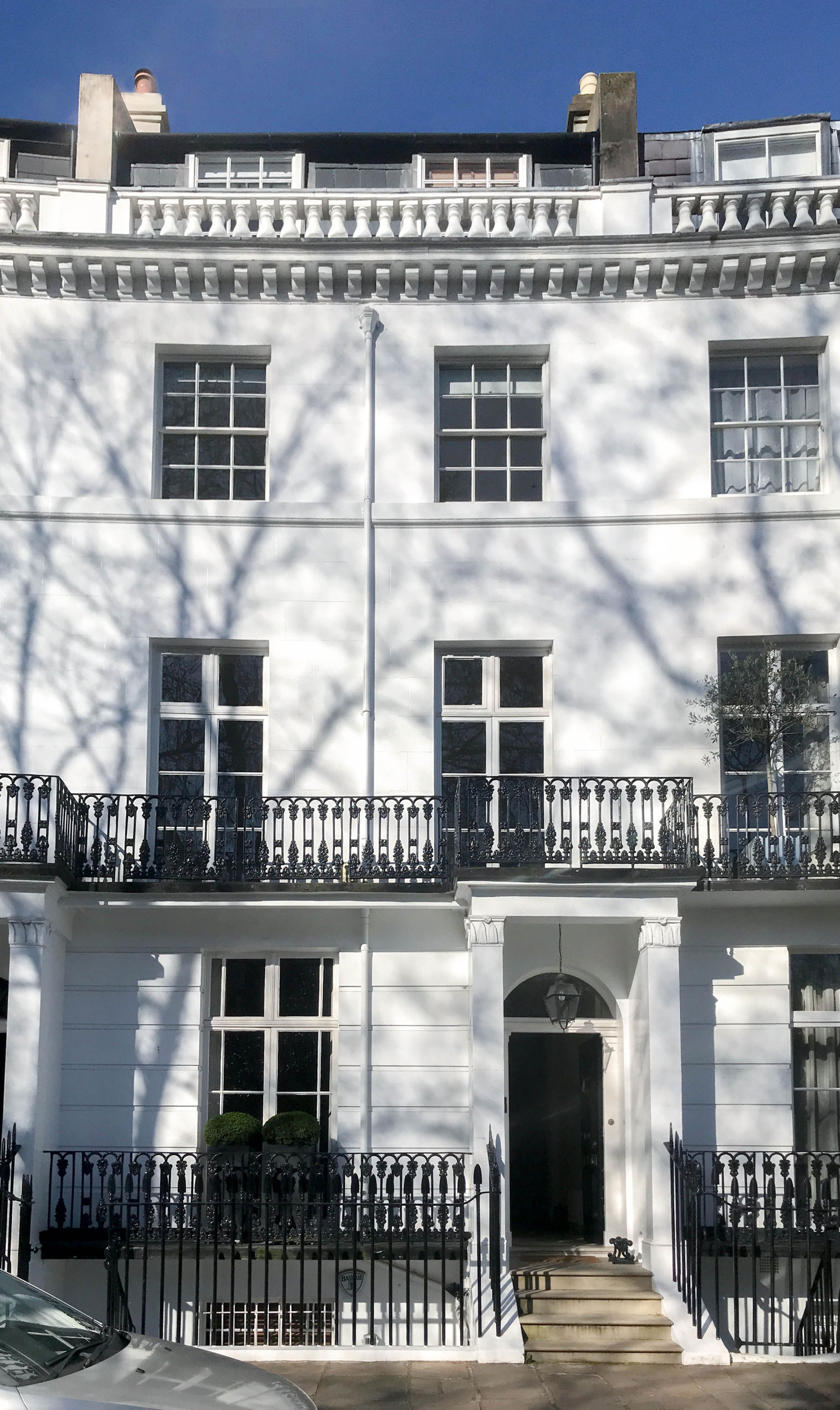 mwai south kensingon house Listed Grade twostar white stucco