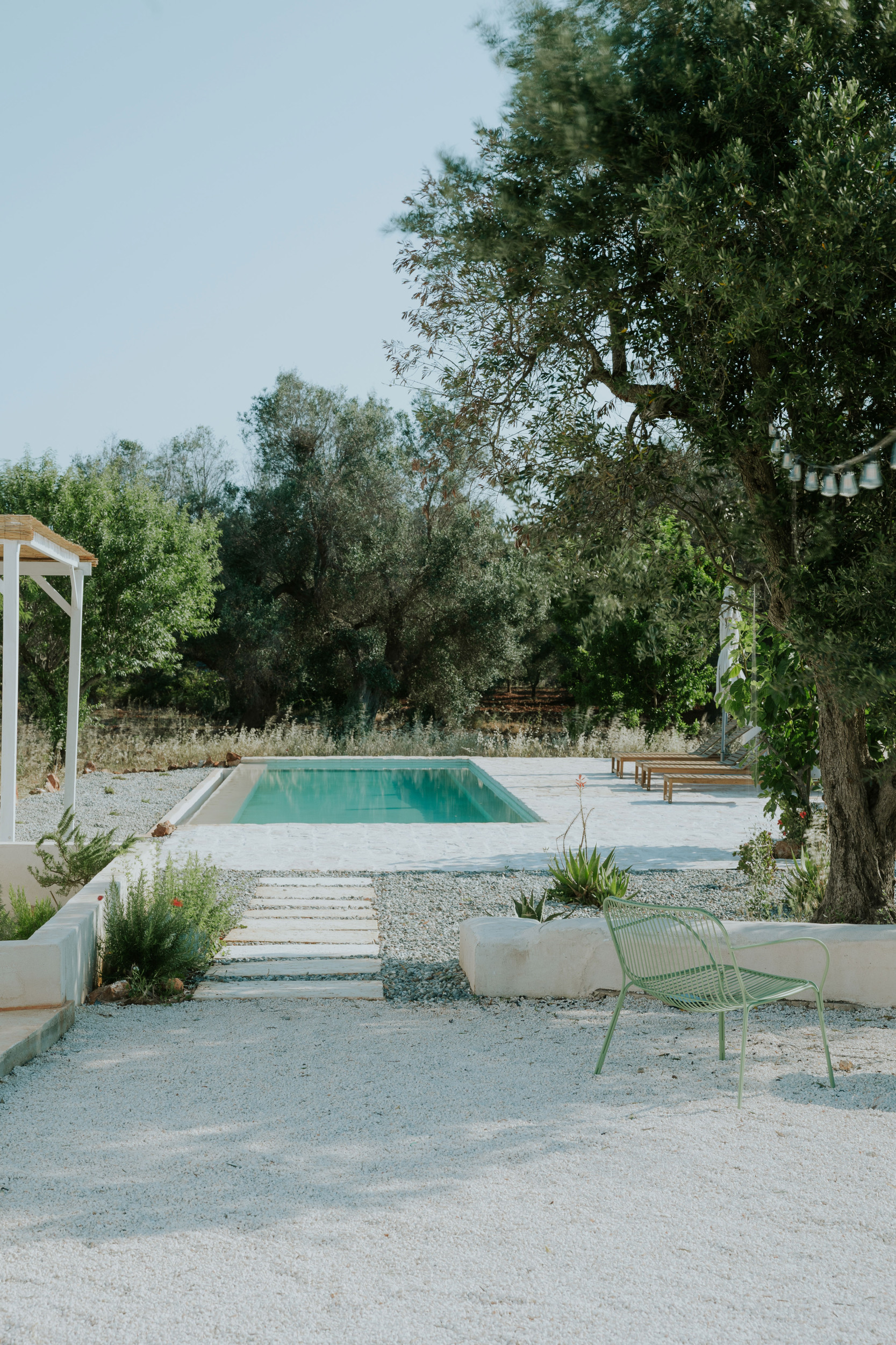 mwai TrulliMaa external stone swimming pool olive