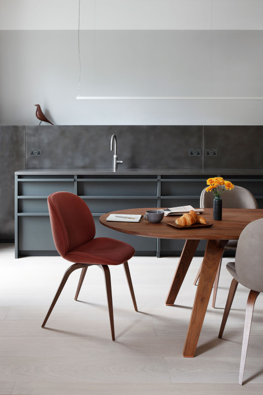 mwai dining kitchen bespoke metalised laquer grey modern classic