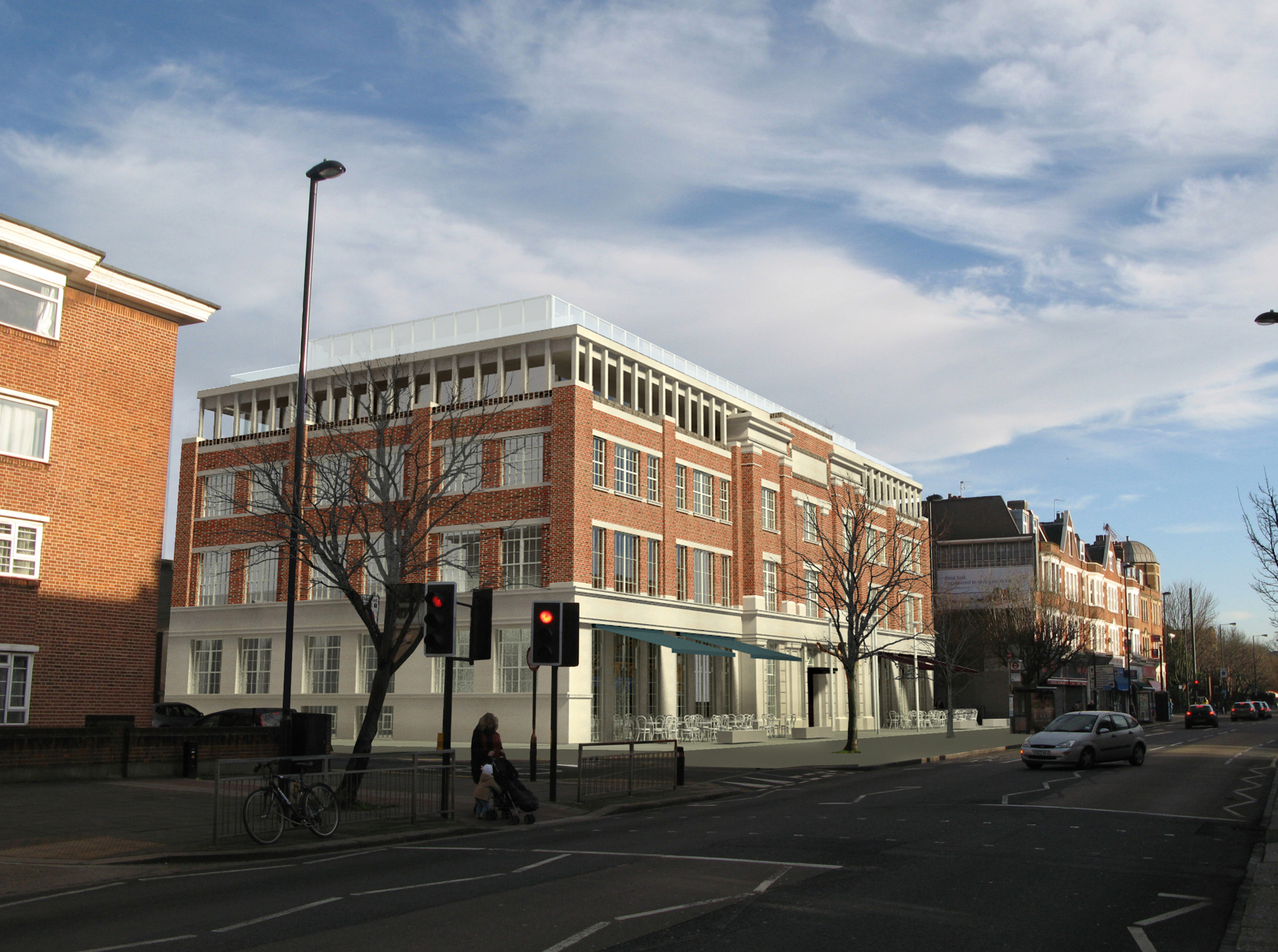 mwai adaptive reuse apartments newman hire side view