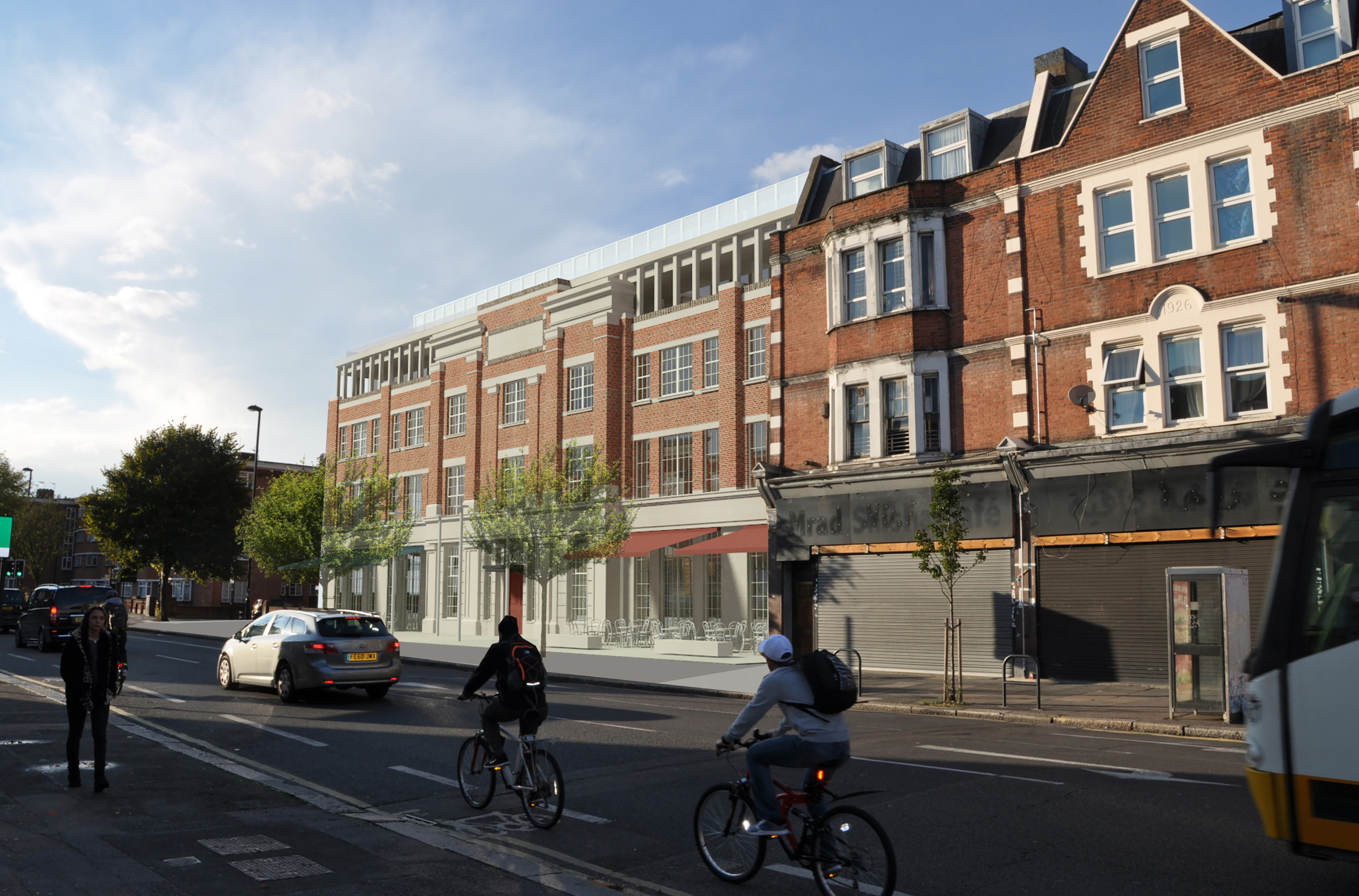 mwai adaptive reuse apartments newman hire front view