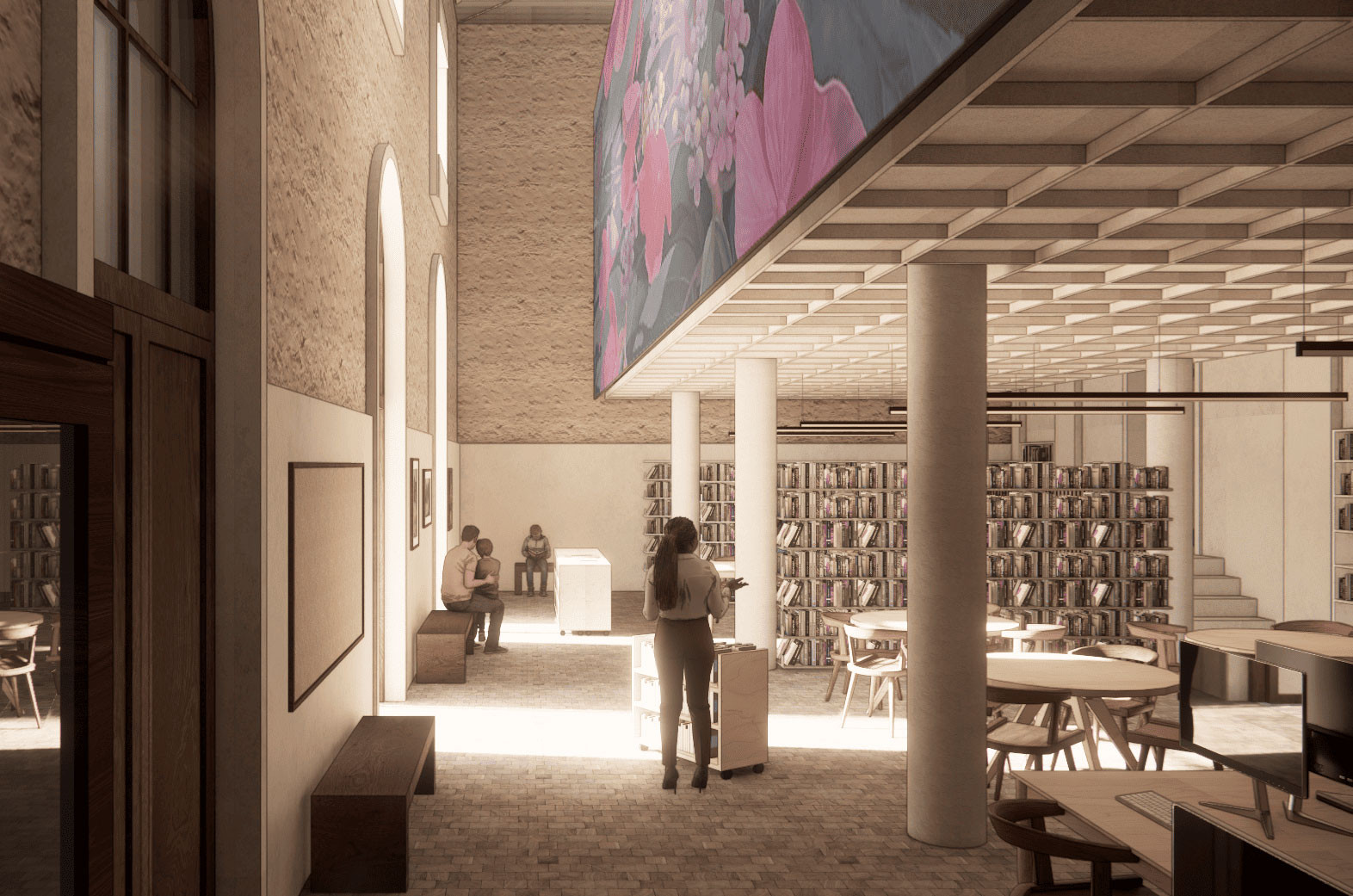 mwai st helena culture centre library mural light