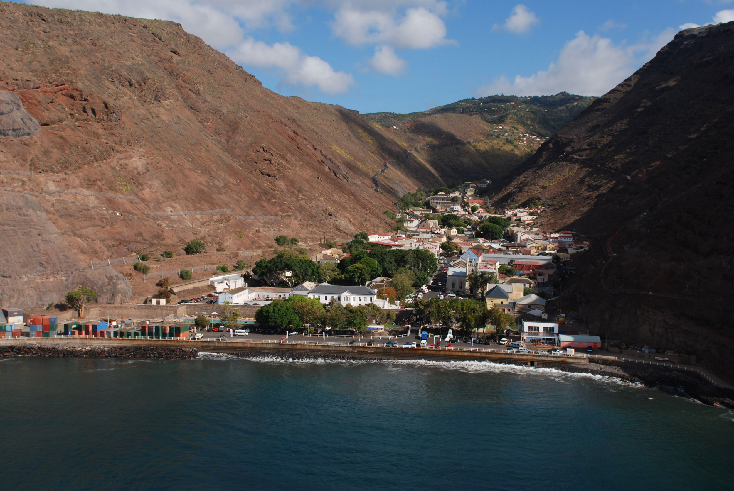St helena Jamestown from the sea