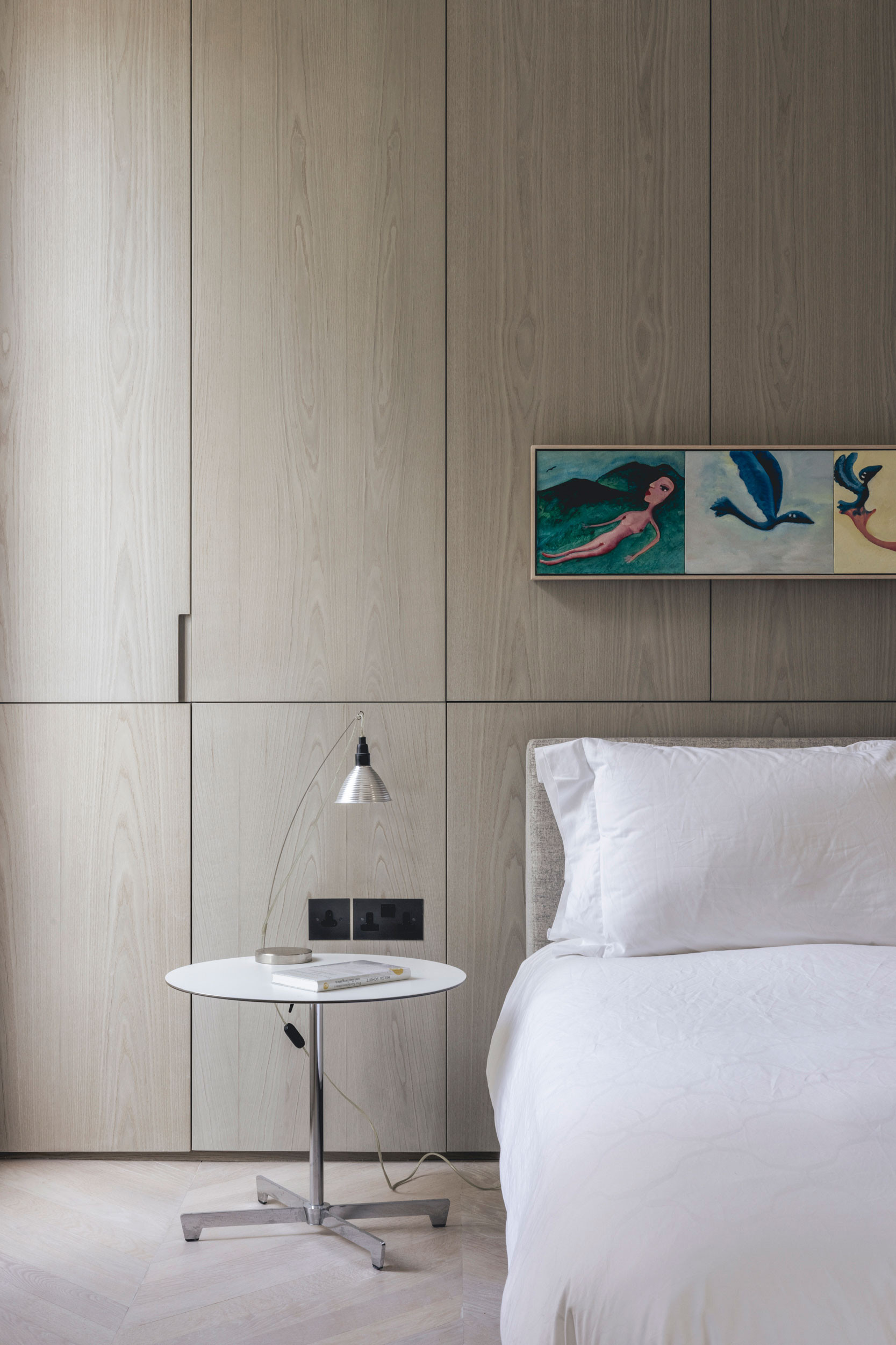 mwai portland road timber veneer minimalist bedroom