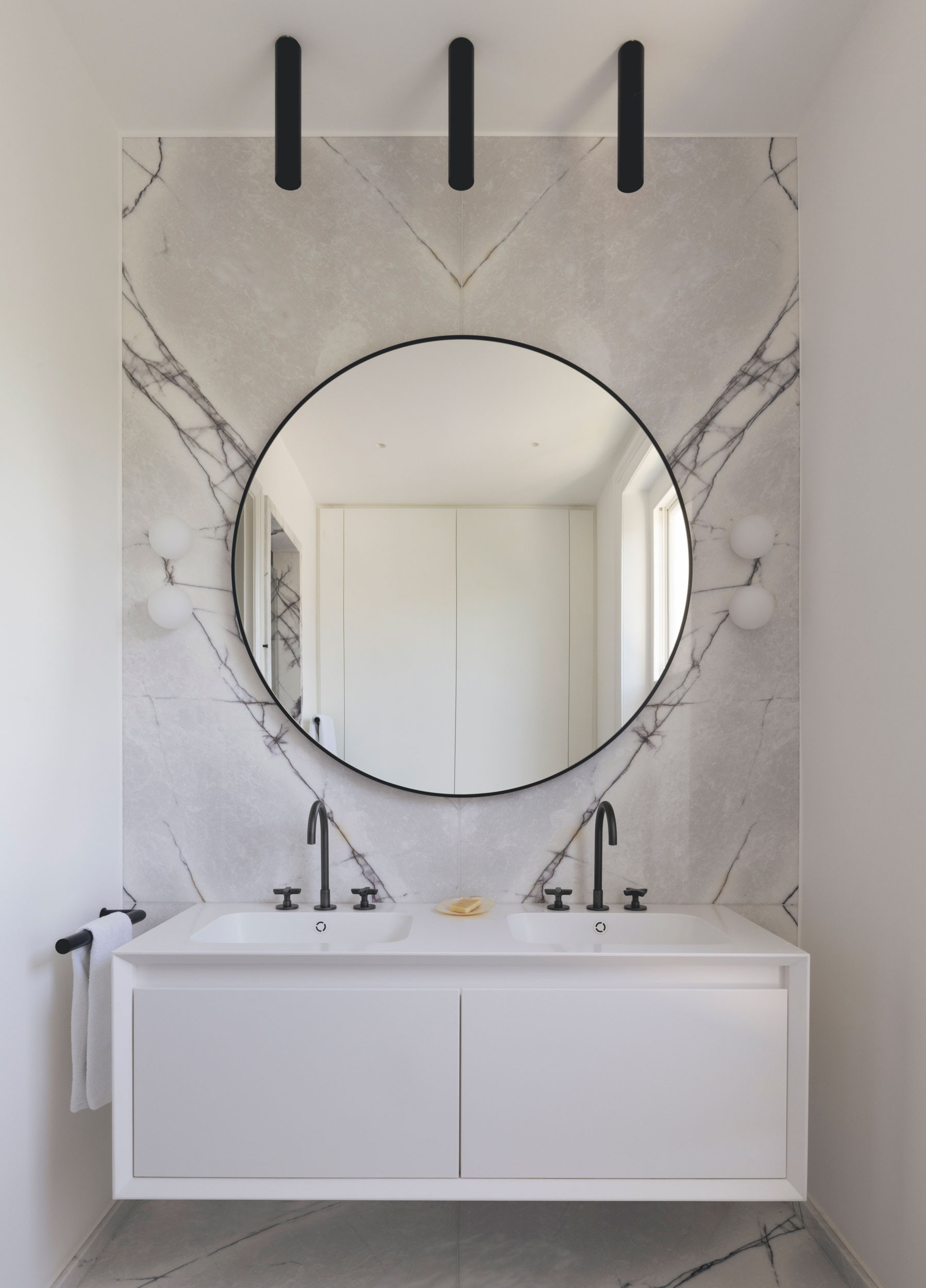 mwai portland road vanity marble minimalist bathroom